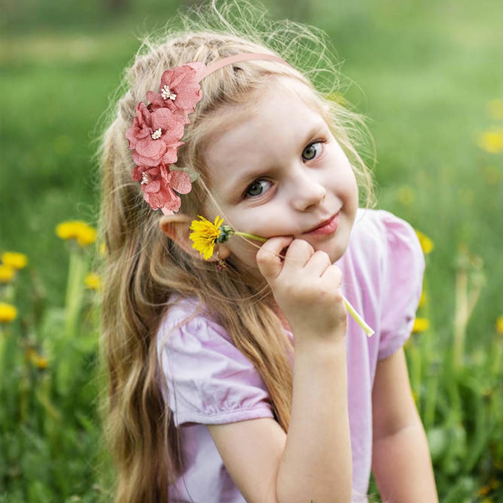 Amazon.com : Dizila 5 Pieces Plastic Flower Headbands Floral  display picture 2