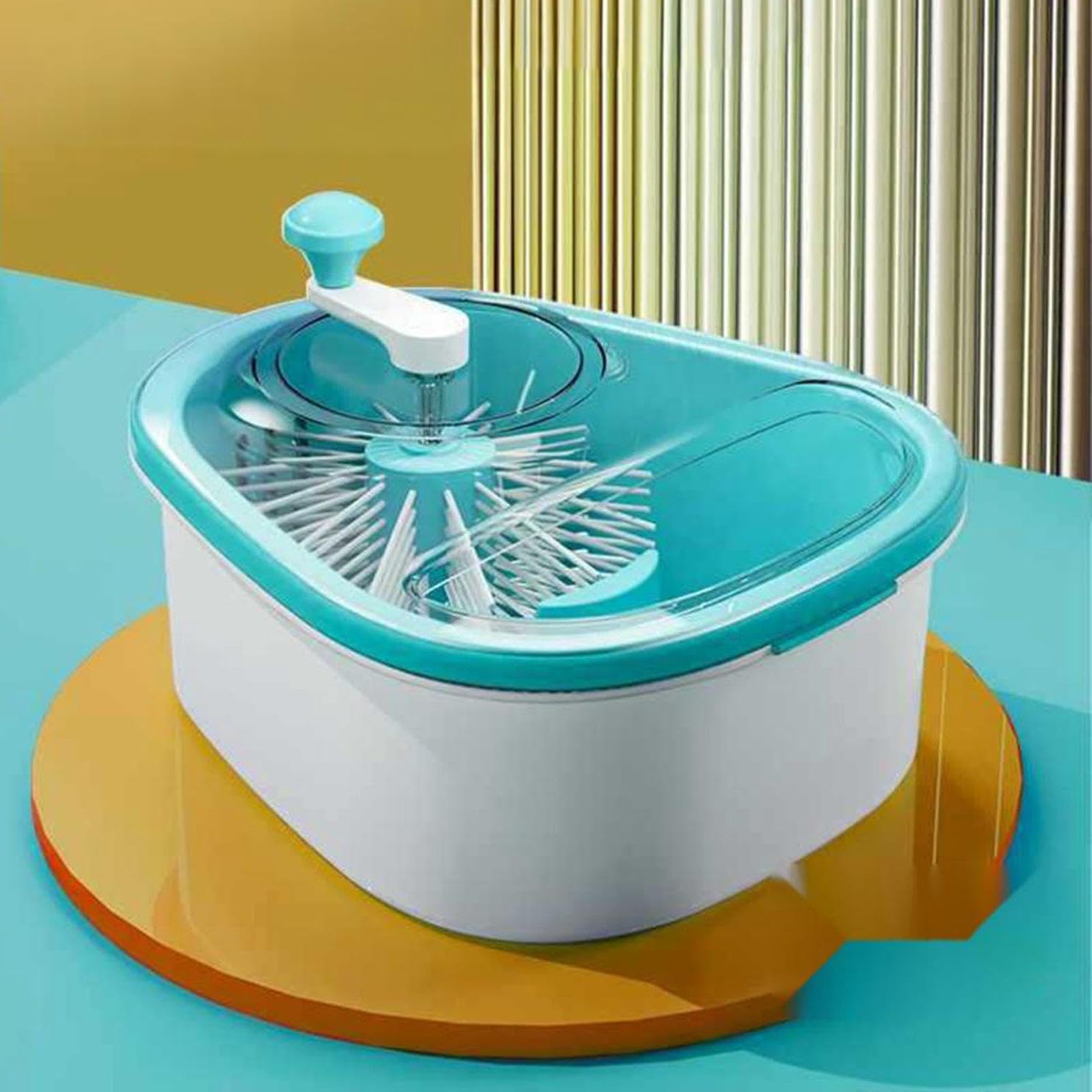 Fruit Washer Dispositivo Lavaggio Verdura Manico Facile Separato Materiale PP Robusto Adatto a Uso Domestico Famiglie Anziani, Blu