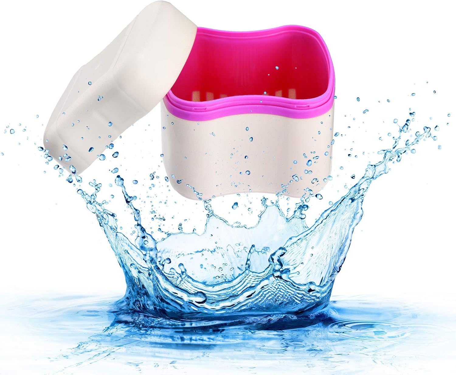 2 Denture Bath Cases Denture Cups with 2 Denture Cleaner Brushes Denture Container with Basket Denture Holder Brush Retainer Case for Travel Retainer Cleaning (Green, Purple) : Health & Household