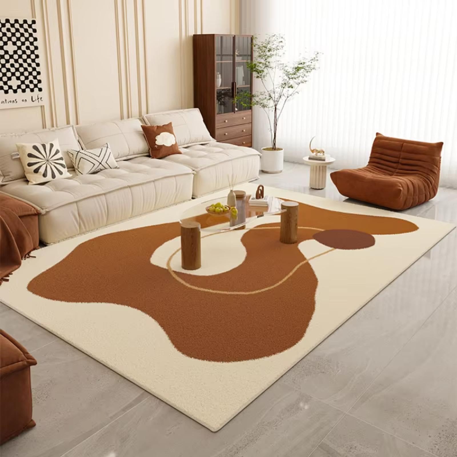 Tapis rétro de grande surface lavable pour éliminer les glissades
