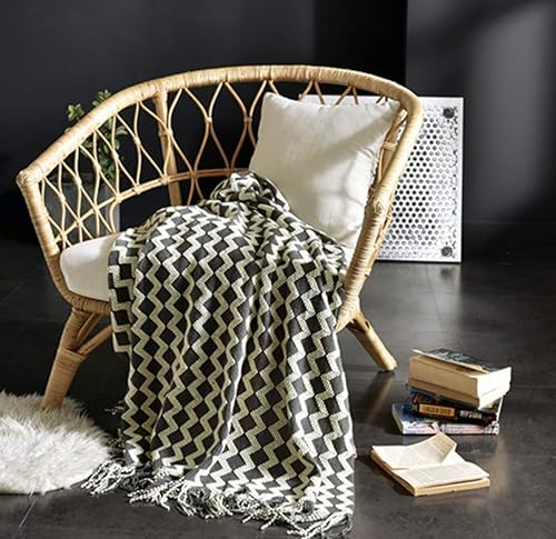 Miniatura 3 de Funda de sofá suave decorativa de punto, acogedora manta de punto con flecos, mantas y mantas decorativas, manta tejida cálida de granja para