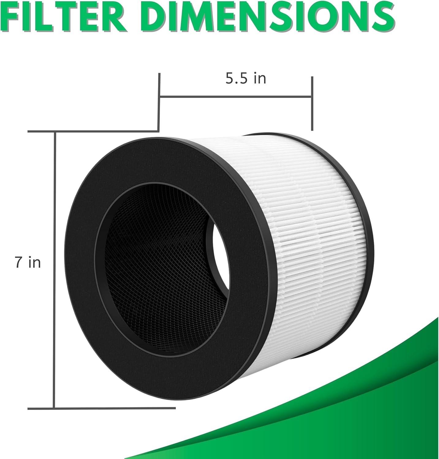 Nispira EPI153 Replacement Filter for MOOKA & KOIOS EPI153 EP1153 EPI-153 EP1-153 Air Purifiers True HEPA Activated Carbon 3-in-1 2 Packs - Image 4