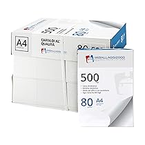 IMBALLAGGI 2000 – Risma Carta A4, 5 Pack da 500 Fogli 80 gr, mq Tot 2500 – Ideale per Rifornimento Cancelleria Ufficio, Bianca, Tutte le Stampanti