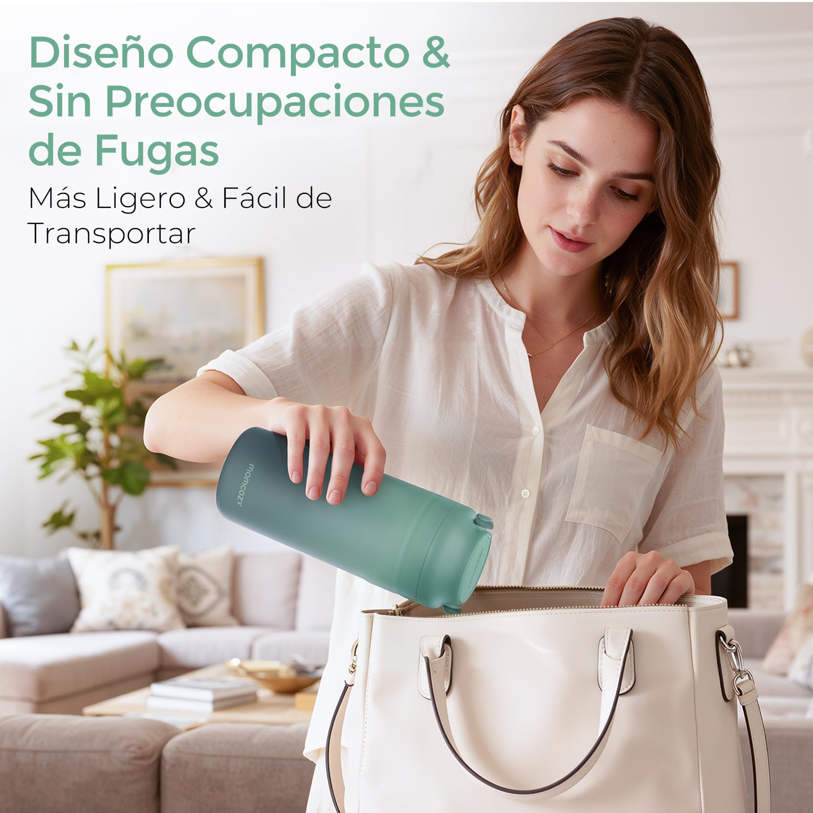 Momcozy Enfriador Portátil de Leche Materna para Uso en Exteriores, 24 h de Refrigeración sin Hielo, Contenedor para Biberones de Leche Materna, 355 ml, a Prueba de Fugas, Mini Nevera Outdoor