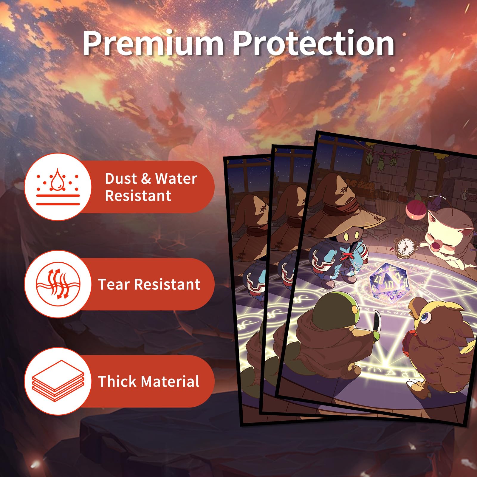 Amazon.com: MTG Card Sleeves(Fantasy Family) Art Card Sleeves Deck Protector,  Clear Front & Matte Back, Smooth Shuffle : Toys & Games