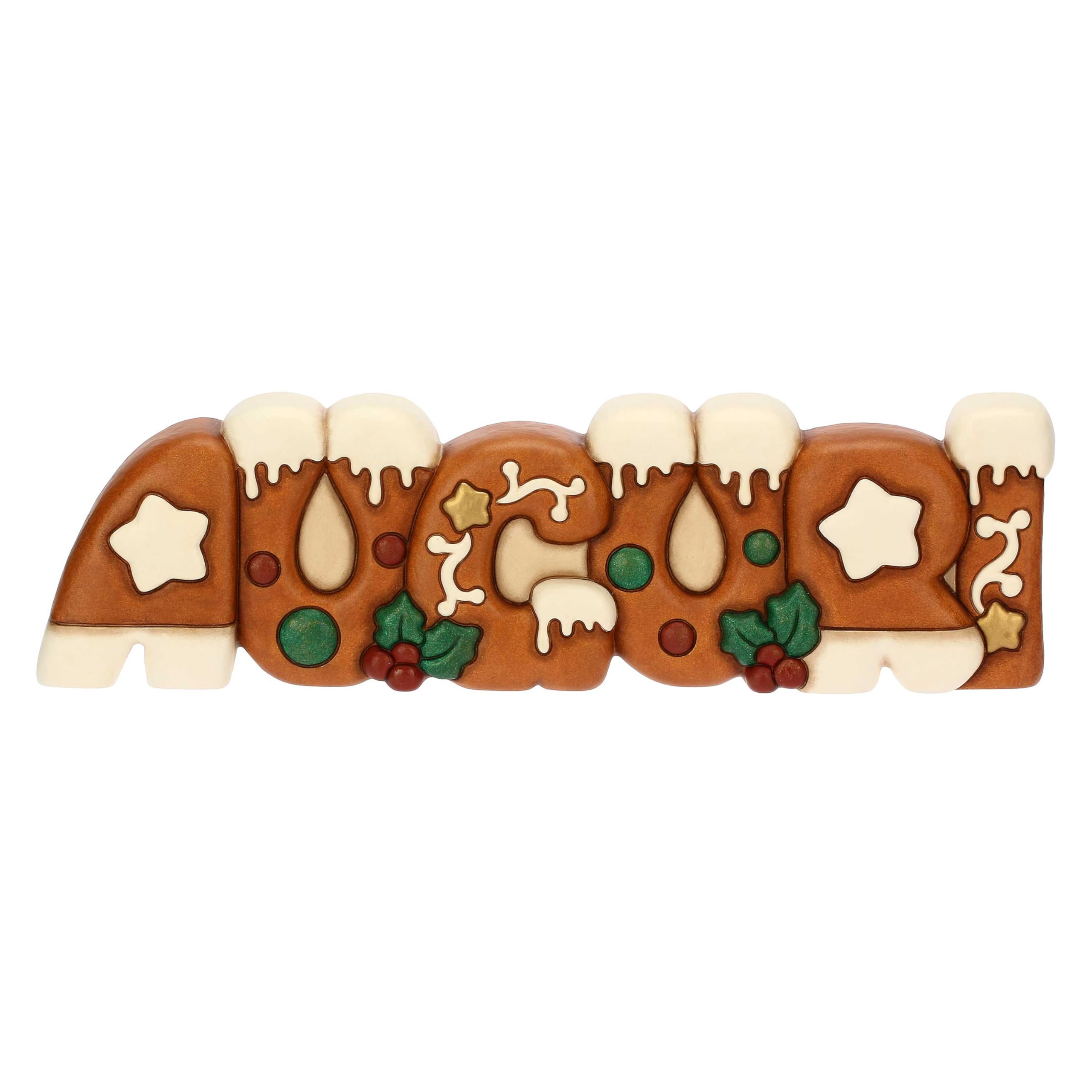THUN - Scritta "Auguri" in ceramica-35x5,1x10 cm