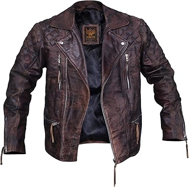 Rugged leather jacket Clearance