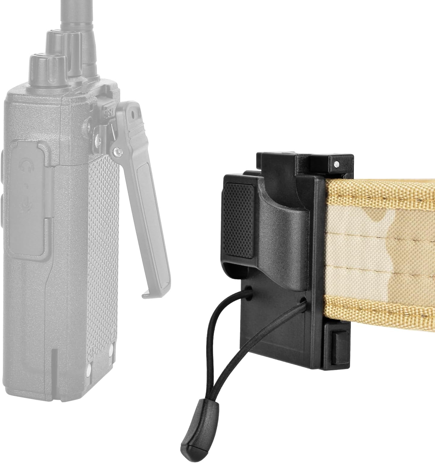 Radio Holster for Duty Belt - Tactical Radio Holder Duty Belt Accessories for 1.5"/1.75"/2" Belts - Walkie Talkie Holder Belt Clip for Easy Access
