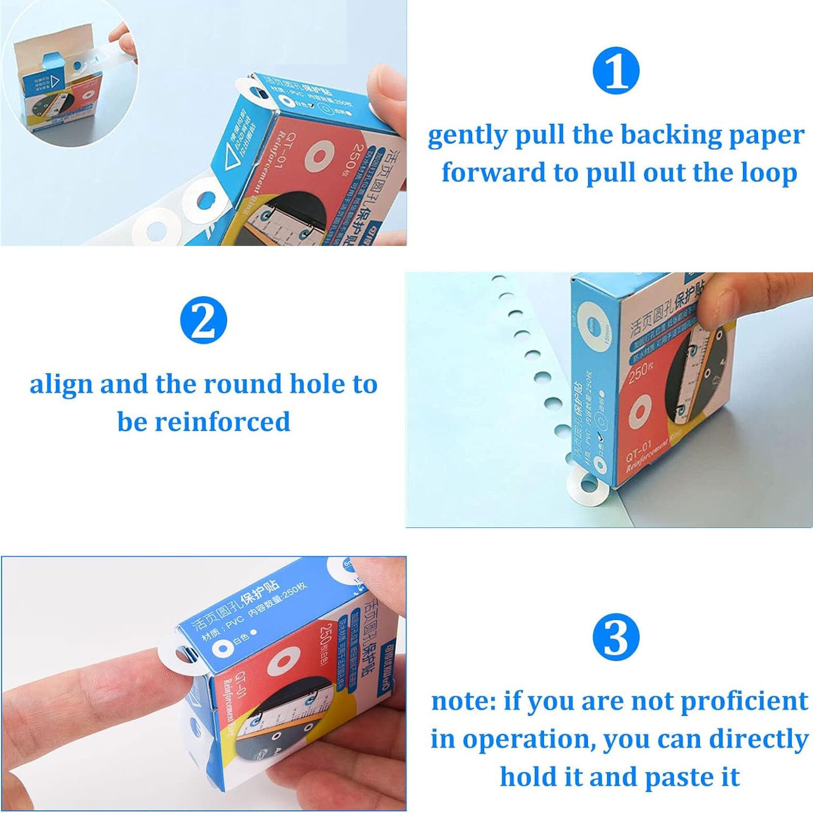 1000 Stück Lochverstärker Selbstklebend - Schutz Für Gelochte Dokumente