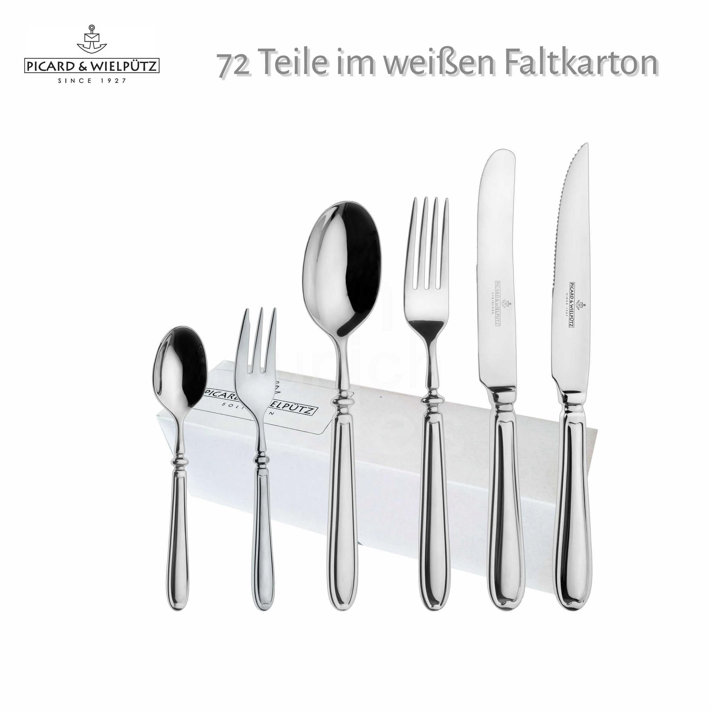 Besteckset 72teilig mit Steakmessern, der Serie Landhaus von Picard & Wielpütz
