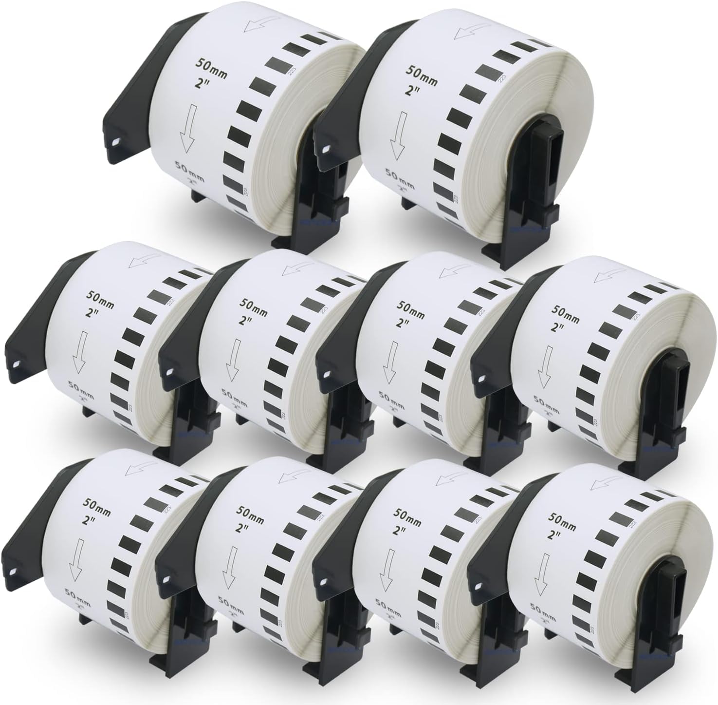 10 Rolls Compatible DK22205 62 mm x 30.48 m Continuous Labels Replacement for DK-22205 Work with QL-500/QL-550/QL-570/QL-580N/QL-650TD/QL-700/QL-710W/QL-800/QL-810W QQL-105.