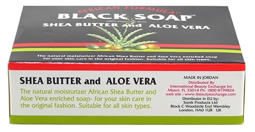 Miniatura 2 de African Formula Jabón negro de 3.5 onzas de manteca de karité y aloe vera (3.5 fl oz) (paquete de 2)