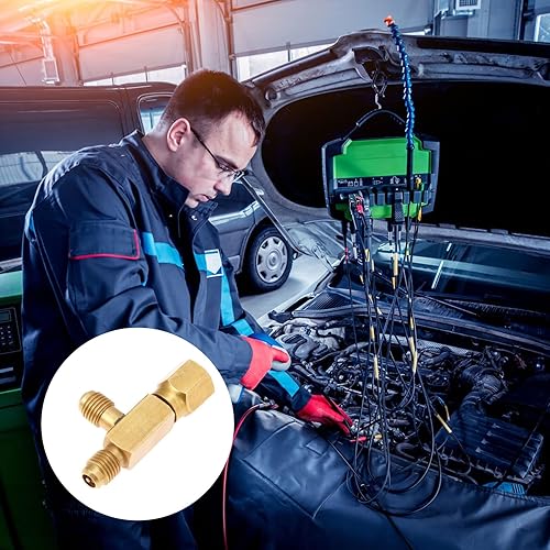 Miniatura 5 de Camiseta de acceso rápido de acoplador, adaptador en T de núcleo de válvulas de 14 pulgadas con conector giratorio, se adapta a colector de bomba de