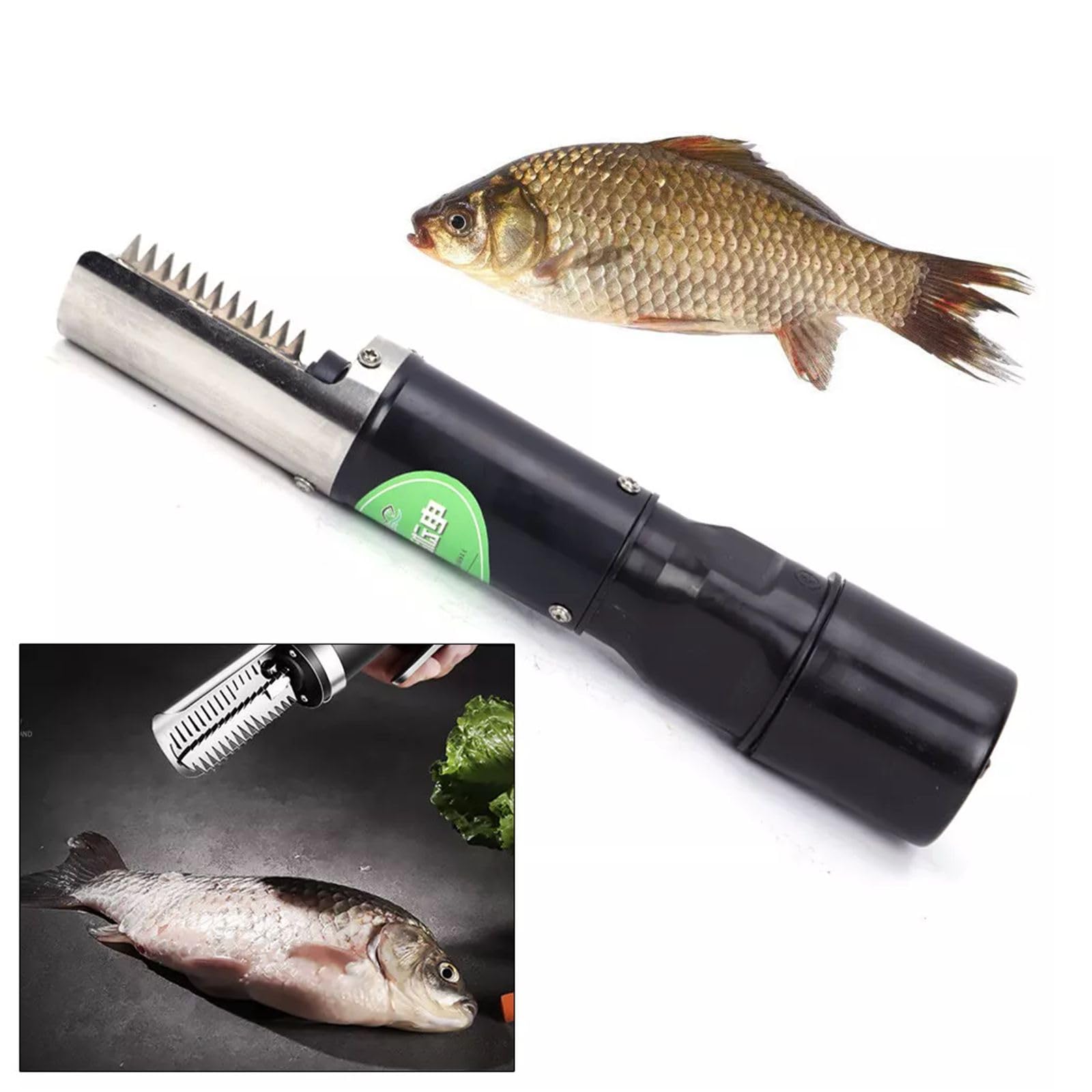Elektrischer Fischschupper: 2200mAh Wiederladebar, Hochleistungs-Auto-Schalter, Wasserdicht - Edelstahlschaber für Fisch