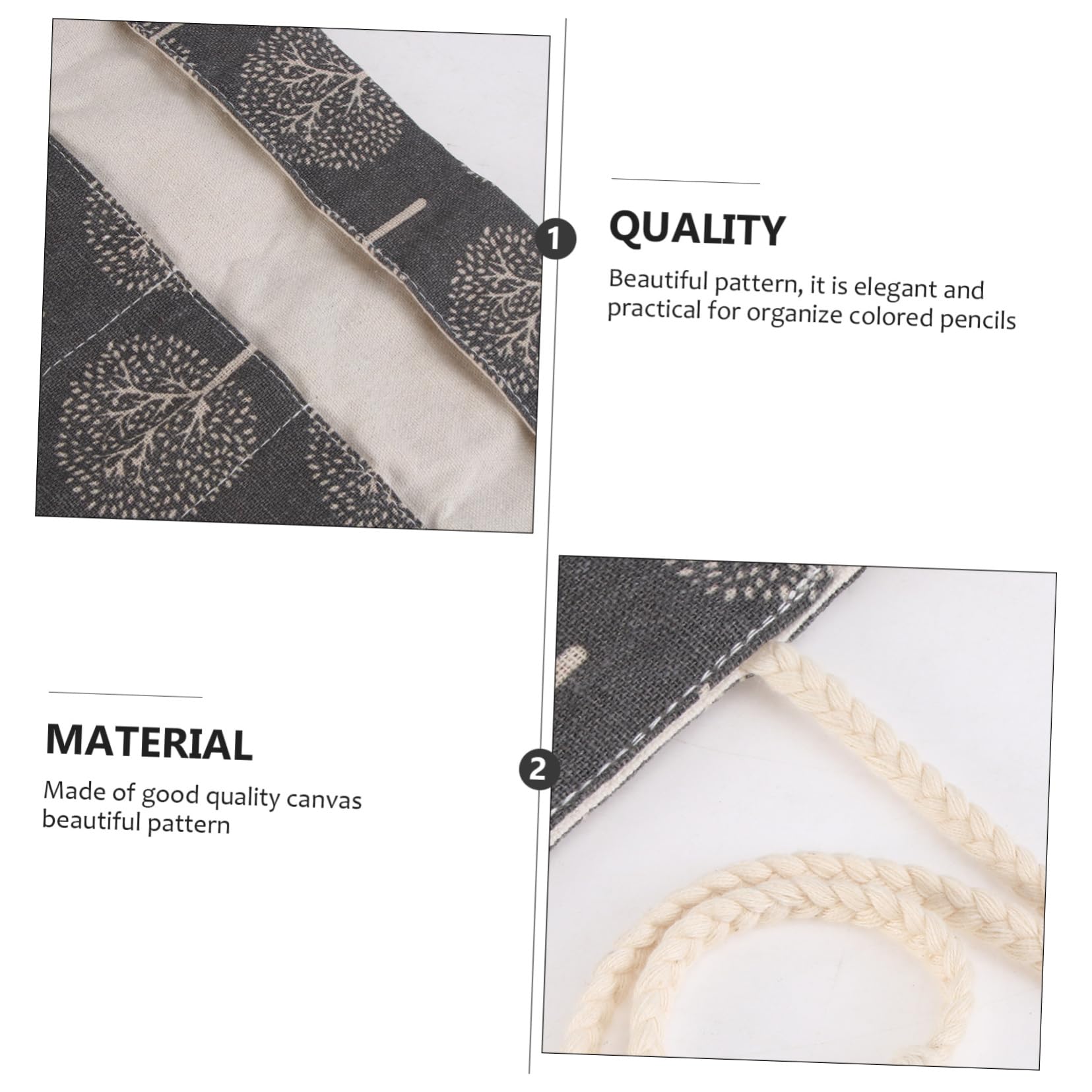 NUOBESTY 2piezas Estuche De Lona Enrollable para Lápices con Ranuras Organizador Práctico y Elegante para Artistas Bolsa De Dibujo Multifuncional para Pintura y Manualidades