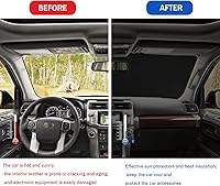 Vista 2 de Parasol de parabrisas de ajuste personalizado para 4Runner 2010-2025 Protector solar SUV de 5 generación Bloqueo UV máximo y reducción de calor
