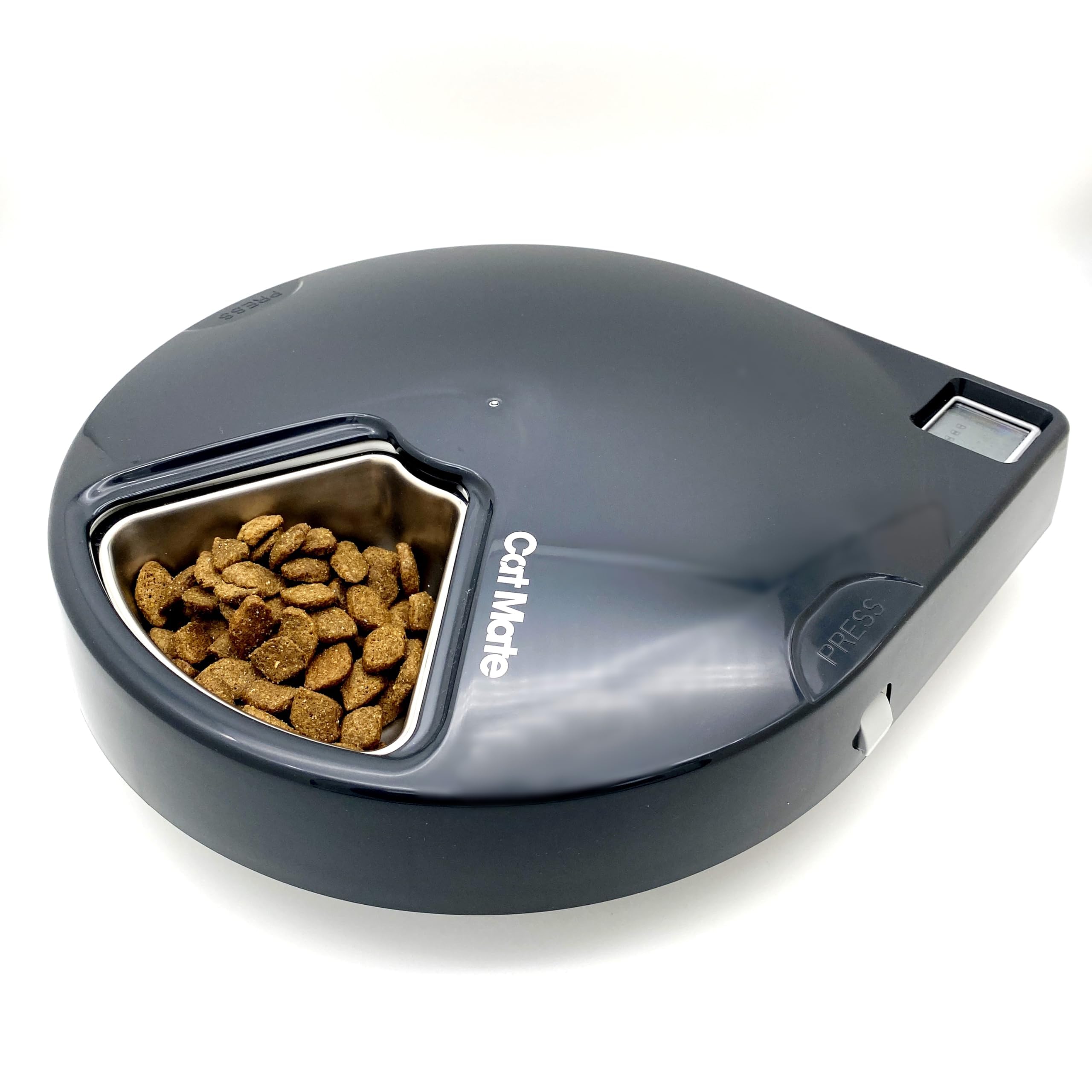 Closer Pets C500 automatyczny karmnik dla zwierząt domowych na 5 posiłków, zawiera miski ze stali nierdzewnej, cyfrowy timer i podwójne opakowania na lód, do mokrej i suchej karmy, miski do 330 g