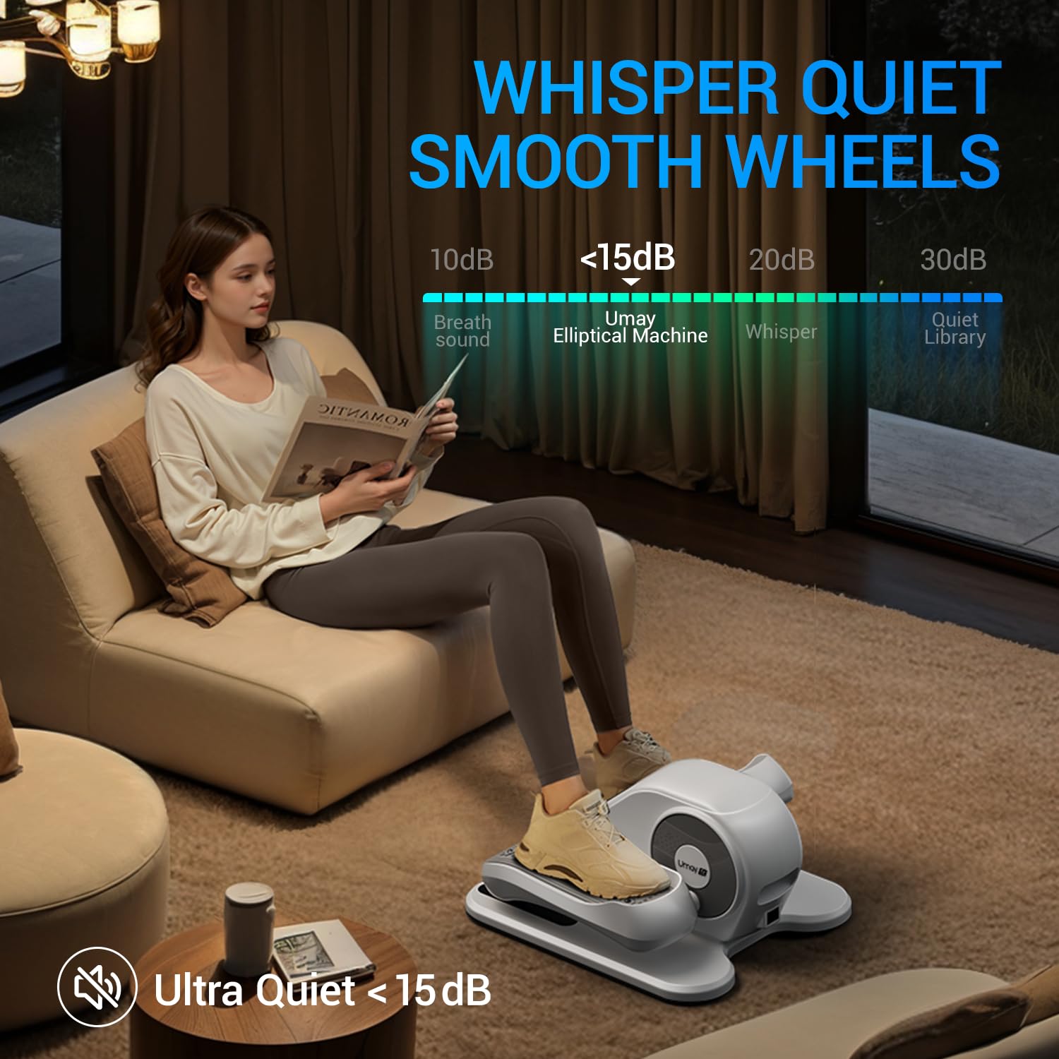 Snapklik.com : Under Desk Elliptical Machine, Ellipse Leg Exerciser For ...