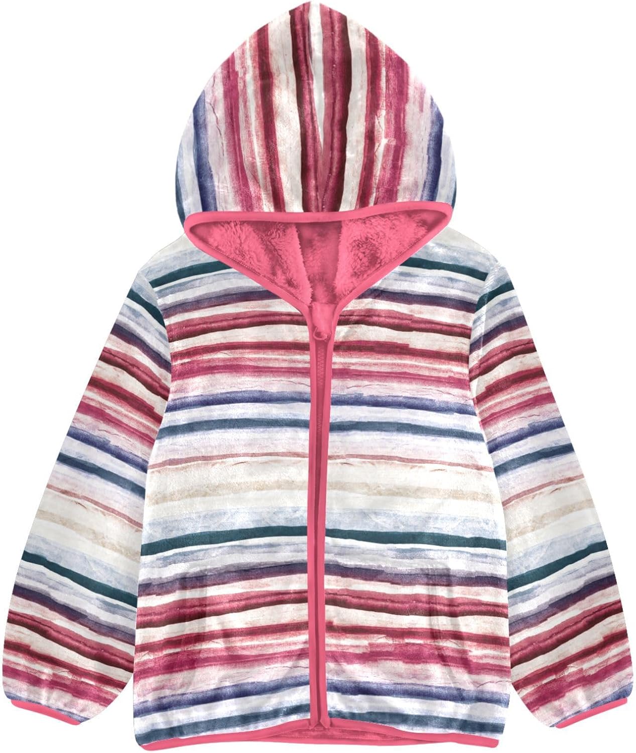 Grunge Stripes Trendy Sherpa Jacket