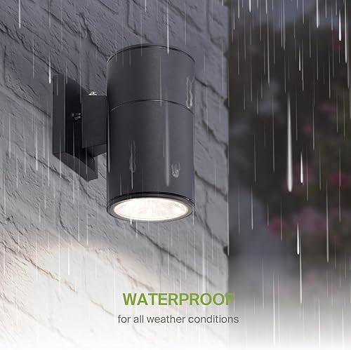 Miniatura 6 de ASD Lámpara LED de pared cilíndrica redonda de 1 vía  9W 1000LM 3000K-5000K 120V  3CCT, fotocélula a prueba de agua, certificación ETL  Aplique de