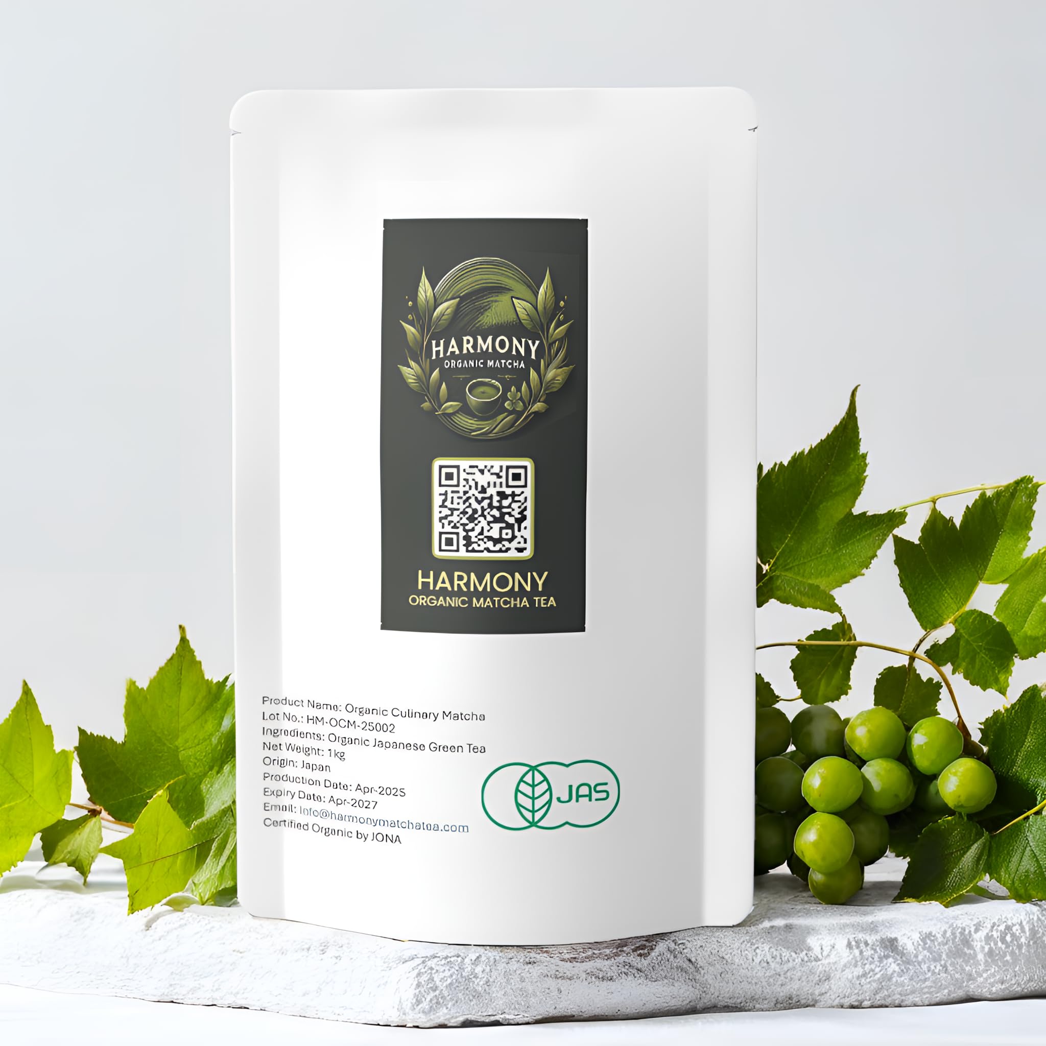 Organic Japanese Matcha Tea Premium Culinary Grade 1000g Bulk Pouch - 2nd Harvest Grade - USDA JAS Organic — view 4
