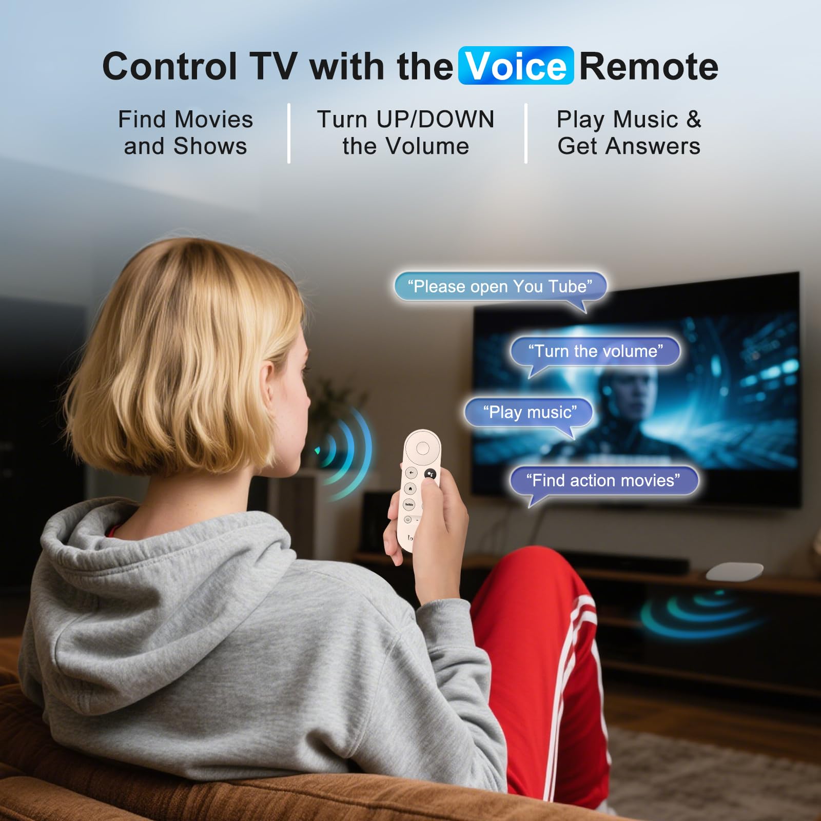 Zamienny pilot do Chromecasta z Google TV, pilot Chromecast do Google HD/4K & Google TV Streamer 4K
