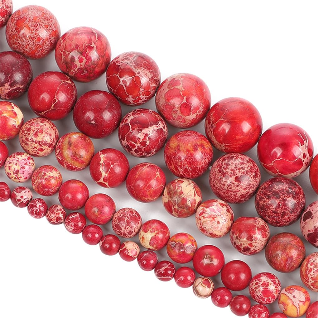Perles en pierre naturelle turquoise rouge d'exception pour fabrication bijoux