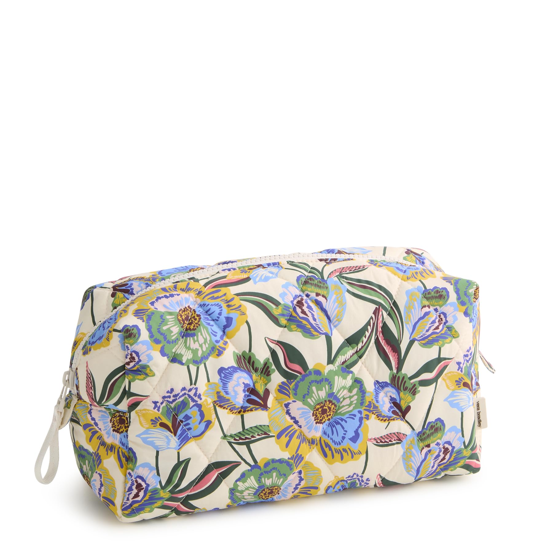 Vera Bradley Federleichte große Kosmetiktasche für Damen – Make-up-Organizer & Reise-Kulturbeutel, Gardenia Garden, One Size, Federleichte große Kosmetiktasche