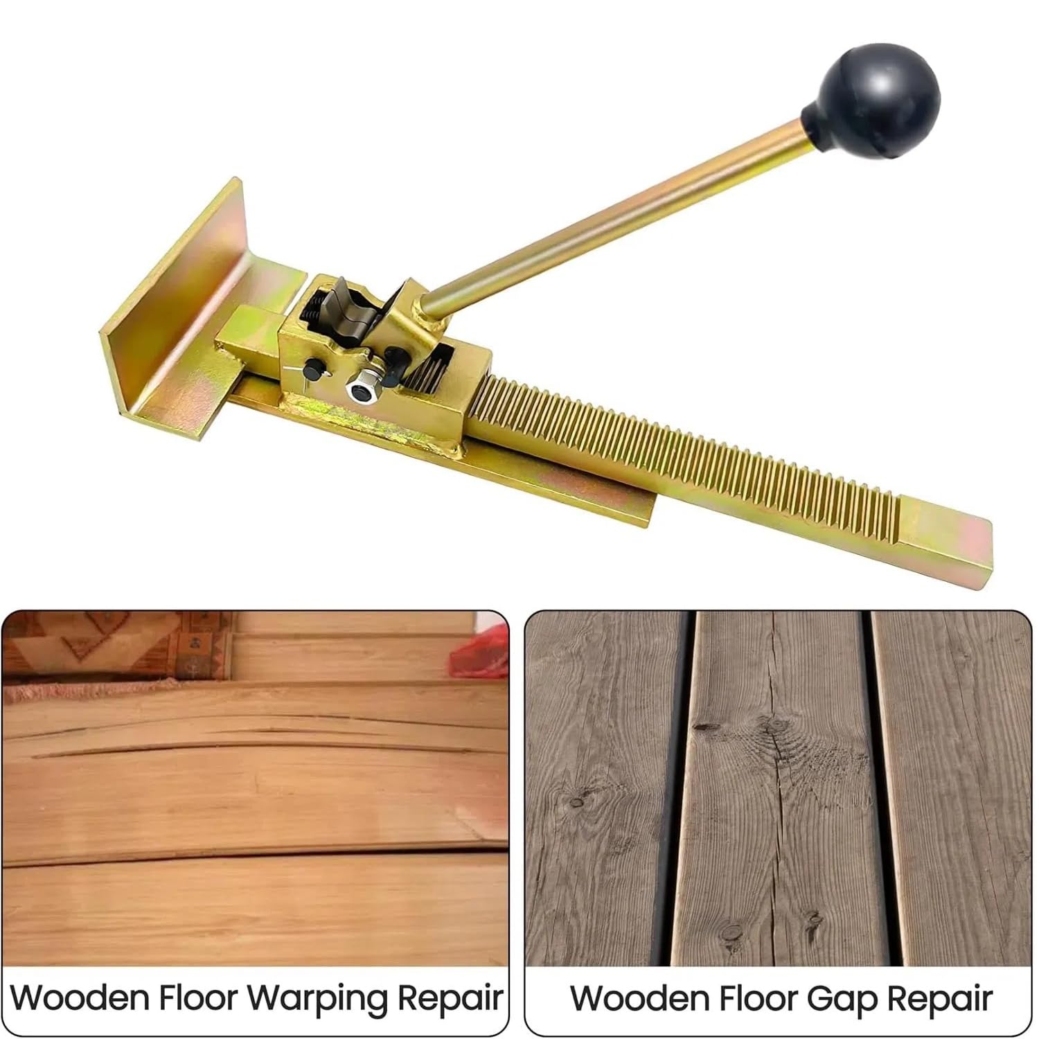 Professional Hardwood Flooring Jack with Felt Positioning Hand Tool for Laminate Flooring Installation Hard Wood Straight Tile Contractor Hand Tool
