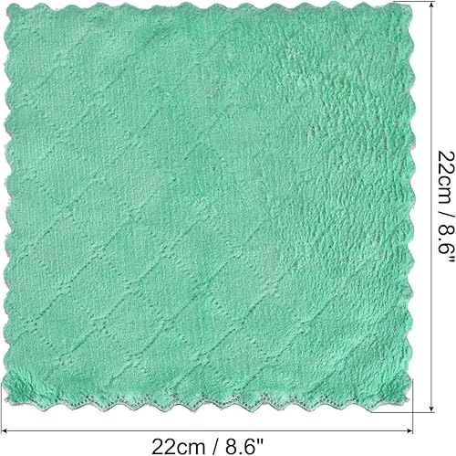 Miniatura 2 de uxcell 18 paños de cocina de secado rápido, paños de limpieza de terciopelo coral para limpiar vajilla, cocina, baño, ventana de automóvil, color