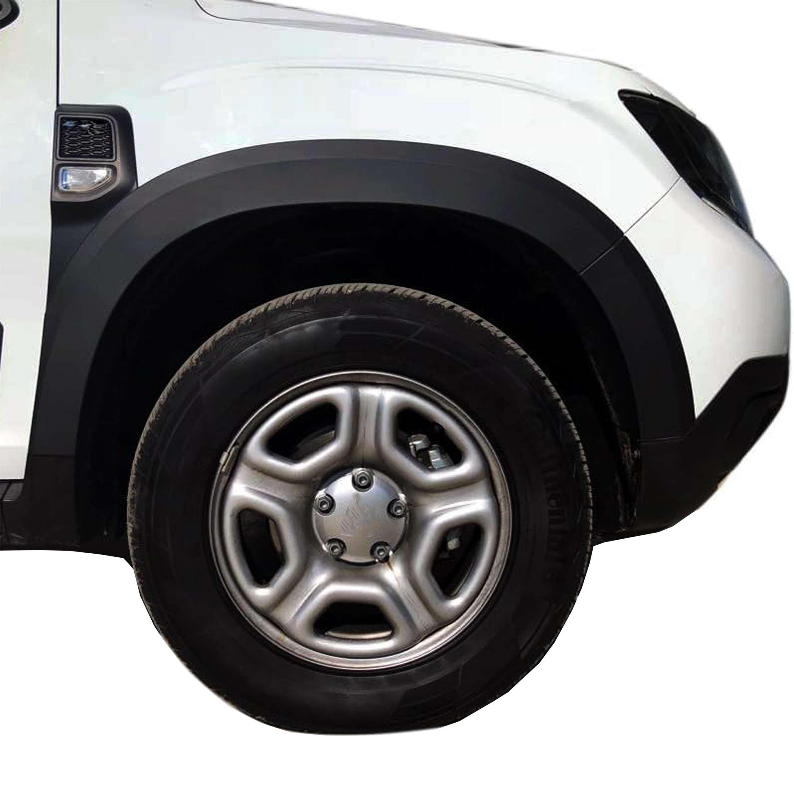 INLY 8 Pezzi Passaruota Protezione per paraurti Parafanghi e protezione veicolo Strisce di Protezione per laterale Protezione veicolo carrozzeria Kit NERO ABS compatibile con Dacia Duster (2018-2024)