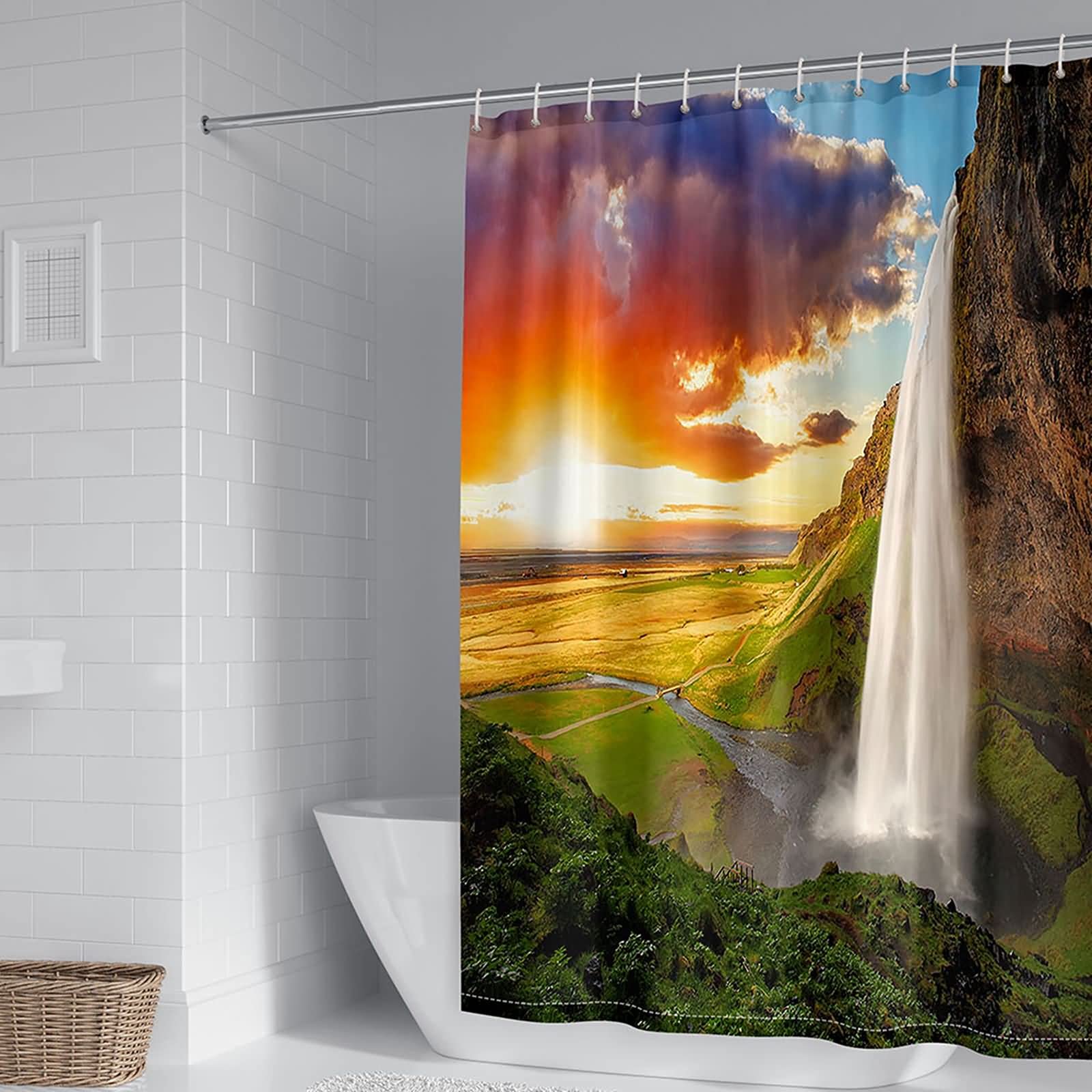 Rideau de douche anti moisissure 180x180 en polyester imperméable