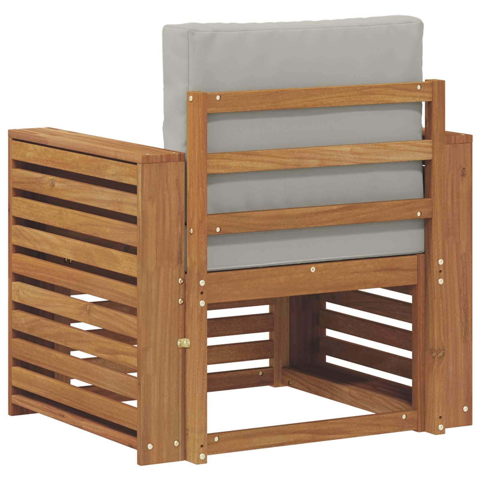Set di mobili da giardino in legno massello di acacia, divano da esterno con superficie resistente alle intemperie, design moderno con braccioli e schienali per ore di relax all'aperto