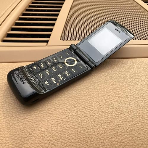 Miniatura 6 de Ulcool V9 Pequeño Flip Metal Cuerpo Dual Sim Card Teléfono celular móvil de lujo desbloqueado (negro)