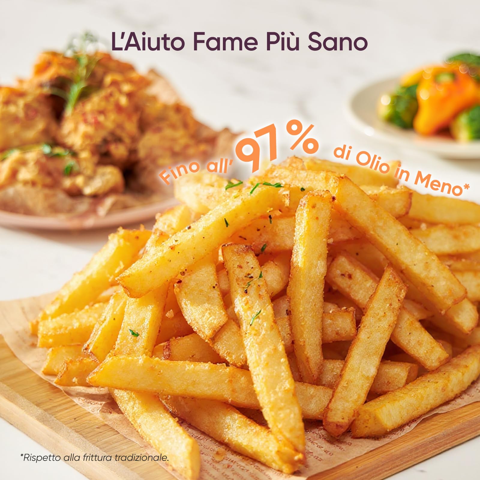 COSORI Friggitrice ad Aria 5,7 Litri, Air Fryer, 13 Funzioni, 97% Meno Olio, 67.5% di Risparmio Energetico, 75-205°C, 40 Ricette Italiane, Display Digitale, Lavabile in Lavastoviglie, CP158 Nero 1700W