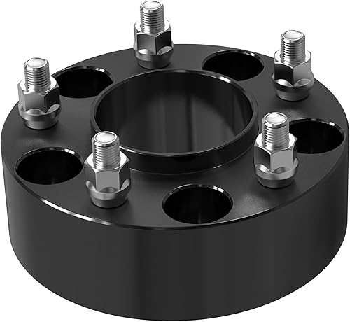 Miniatura 7 de Espaciadores de rueda de 5 x 5 de 0.197 x 5.000 in, 2 pulgadas de grosor, 5 lengüetas de 2.815 in, pernos de 12 pulgadas x 20 compatibles con Jeep