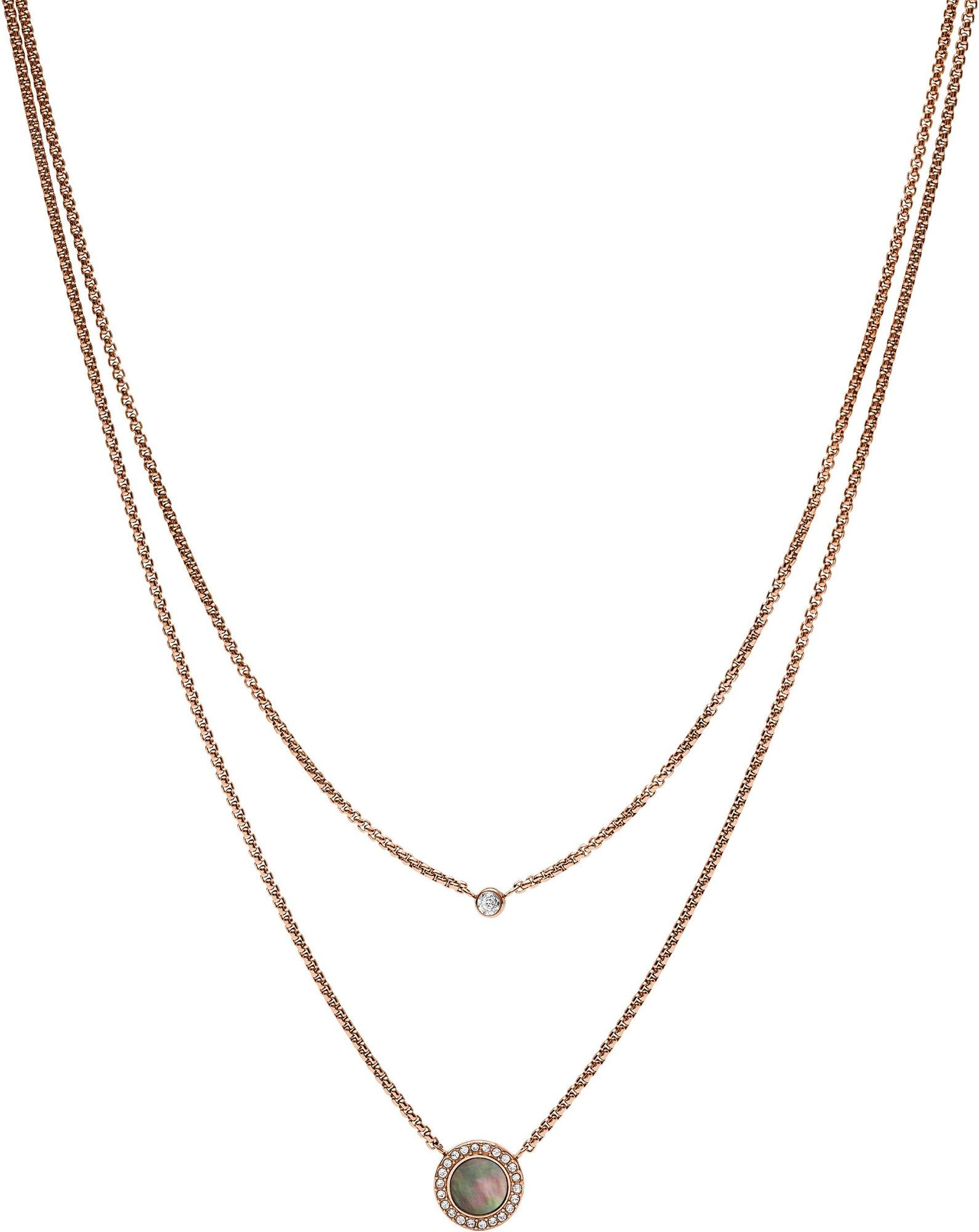 Fossil Jewellery Gold Fossil Classics Rose Necklace