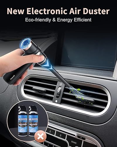 Miniatura 7 de leapwell - Plumero de aire comprimido, limpiador de aire eléctrico de 150000 RPM, mini soplador de aire para computadora, sin cables, puede recargar