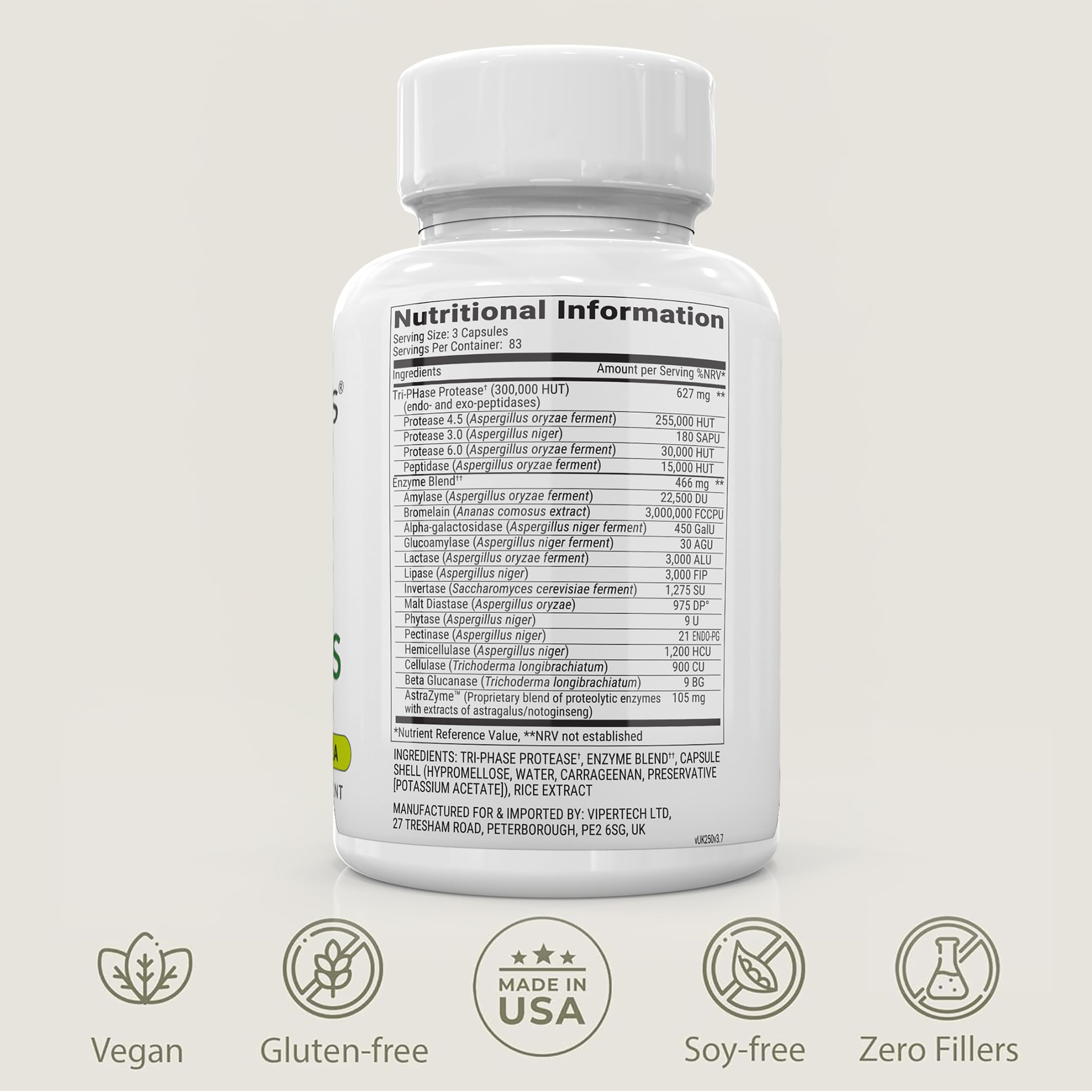 BiOptimizers Masszymes | Verdauungsenzym-Ergänzung Für Eine Bessere Absorption | Linderung Von Blähungen, Verstopfung Und Gasen | Enthält Lipase, Amylase Und Bromelain | 250 Kapseln