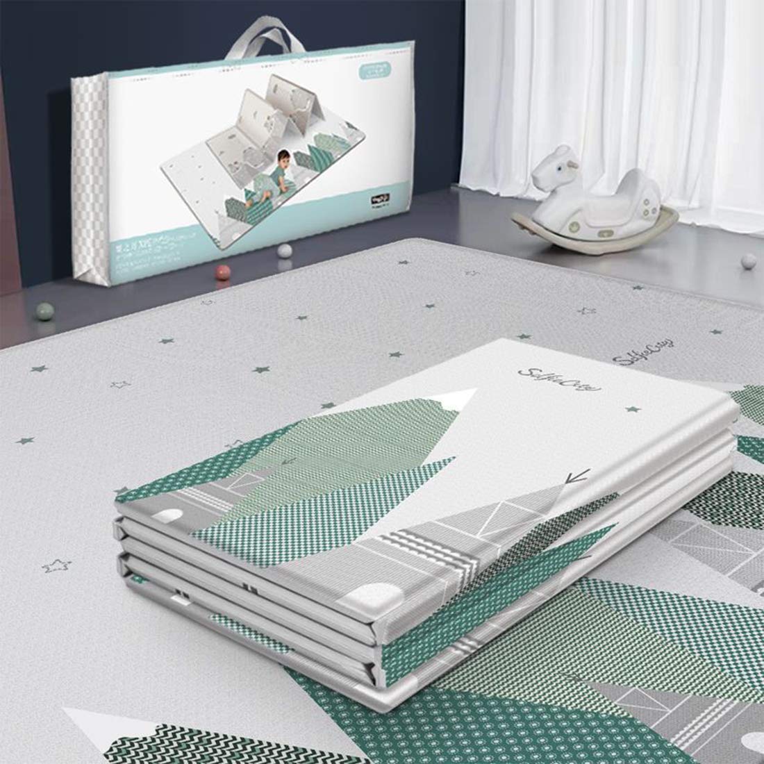 Playmat for Kids, Rampant Mat Yoga Mat Play Mat Double Thick Waterproof Side 200 x 180CM