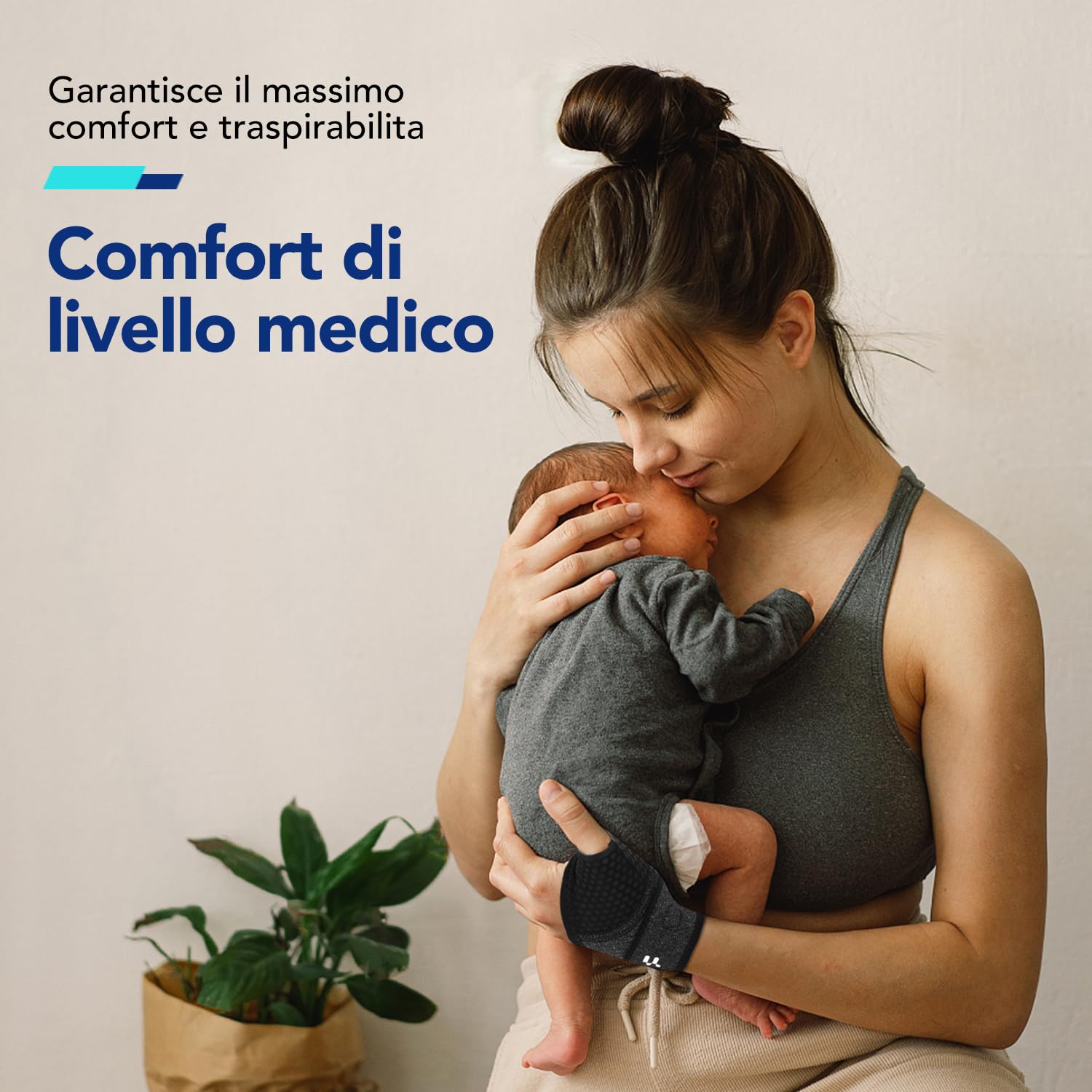 Fitomo Tutore Polso Sinistra con Apertura Morbida del Pollice, Polsiera Tendinite per Tunnel Carpale Distorsioni Artrite Lieve, Polsiera Ortopedica Regolabile per Sport Lavoro Dormire