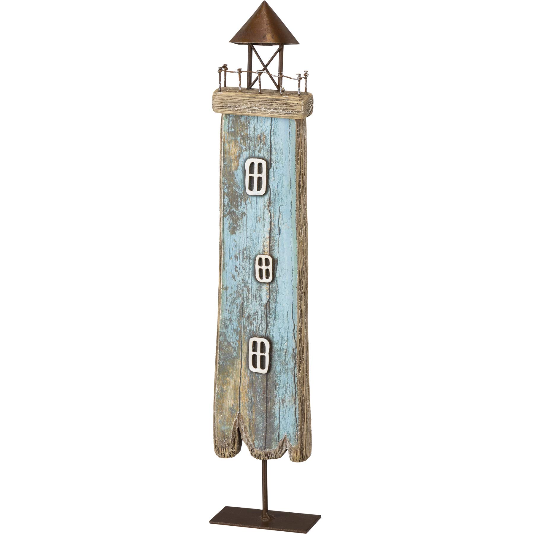 Phare bleu décoratif assis au style bord de mer pour salon