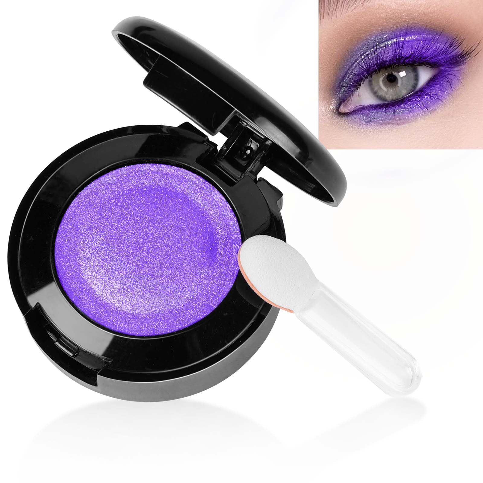 LOPHE Lidschatten, Eyeshadow Highlighter, Glitzer Eye Shadow Schimmernder Lidschatten Wasserfest, Langlebig, Hochpigmentiert, Feine Textur, Lila, #10