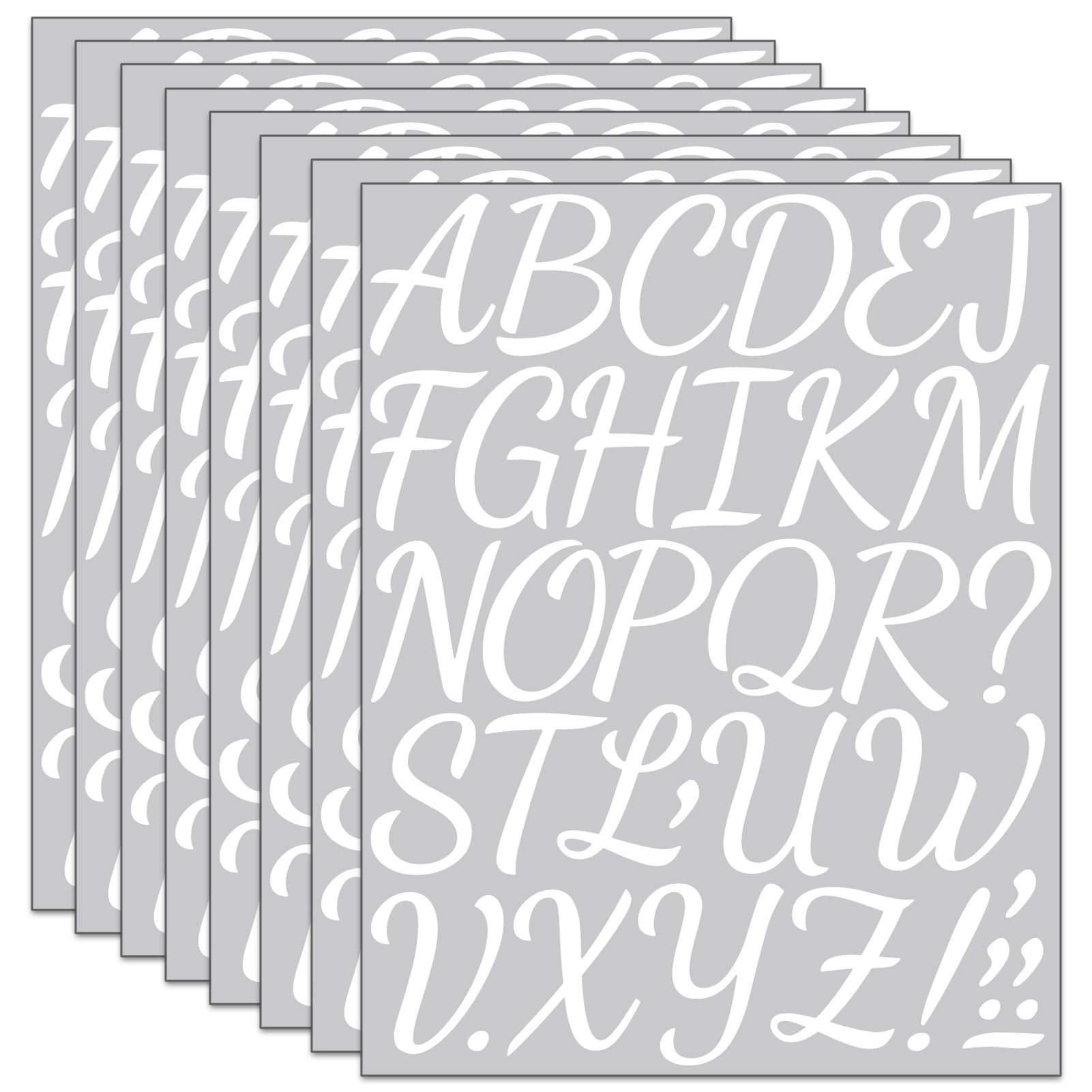 12 vellen letterstickers, kleurrijke zelfklevende vinyl letter- en cijferstickers, waterdichte letterstickers voor postvak, scrapbooking, adresnummer, DIY-handwerk (zwart, wit