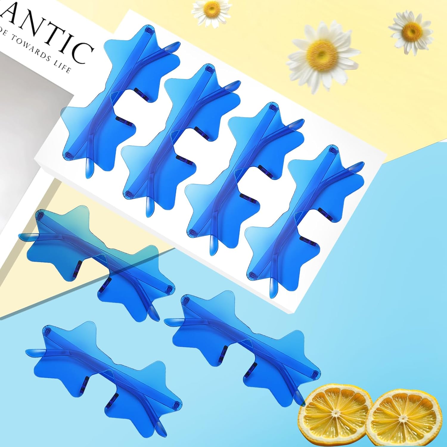 CHRORINE 8/16/24/40 Pairs Rimless Star Shape Sunglasses Transparent Glasses Bulk for Party Decor Favor - Image 3