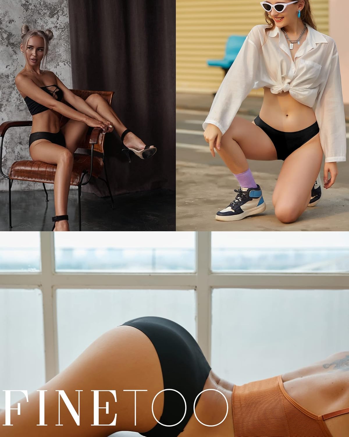 FINETOO 6 Pack Women’s Seamless Hipster Underwear No Show Panties Invisibles Briefs Soft Stretch Bikini Underwears XS-XL - Image 4