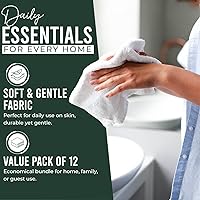 Vista 281 de DAN RIVER Juego de 4 toallas de baño, 27 x 54 pulgadas, 100% algodón, más grandes y ligeras, de secado rápido, súper suaves y absorbentes, toallas