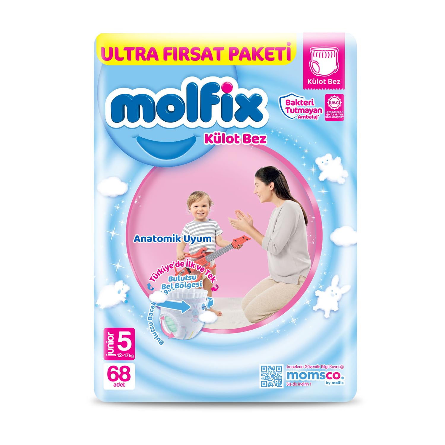 Molfix Külot Bez 5 Beden Junior Ultra Fırsat Paketi 68 Adet