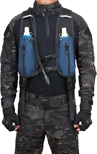 Vista 6 de ATBP Chaleco de hidratación para correr, con aislamiento térmico, 3L, TPU, bolsa de mochila táctica para ciclismo, senderismo, mochila para hombres