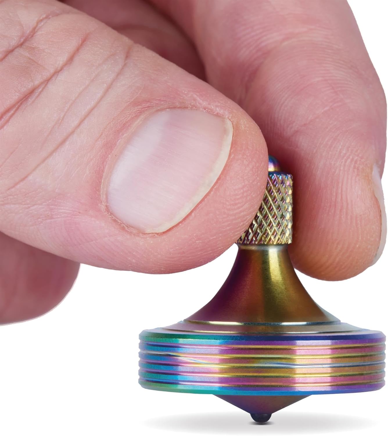 bopster Metal Spinning Top Fidget Spinner | Hand-Held Smooth Rotating Spinning Top for Children and Adults | 4+ Minutes Rotation, 41 g | Stress Relief, Concentration, Sensory Game | Multicoloured